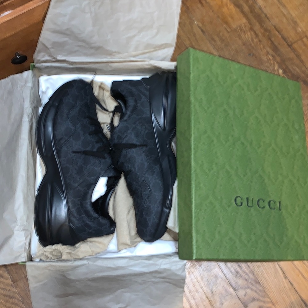 Gucci Black Rython Shoes